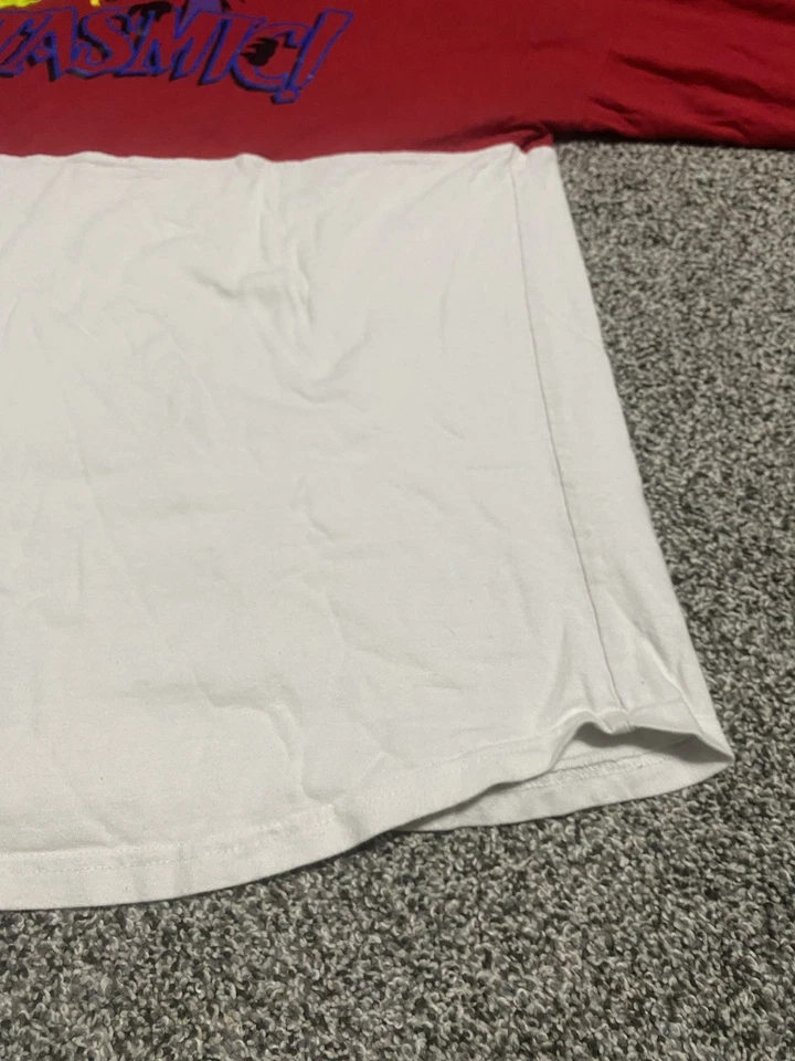 J AMERICA Disney FANTASMIC Two Tone Red & White Shirt - Mens XXL Long Sleeve  - Image 3 of 4