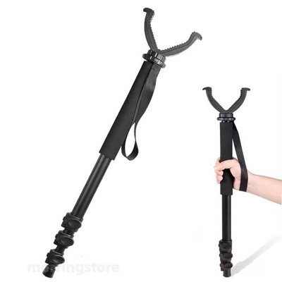 V Shaped Monopod Telescopic Shooting Hunting Stick Aluminum Hunting Accessory
