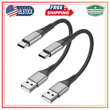 6 inch USB A to USB C Fast Charging Cable 0.5ft Cord 2 Pack