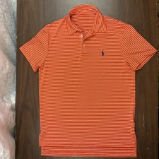 Polo Ralph Lauren Mens Performance Golf Shirt Short Sleeve Fowler Orange Size M