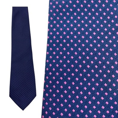 Marks & Spencer Blaue Pink Polka Dot Schlips Herren Designer Mikrofaser
