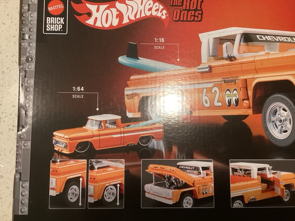 Mattel Brick Shop Hot Wheels – Custom ’62 Chevy Pickup Serie Elite Set Da Costruire Con 858 Pezzi Dettagli Realistici E Adesivi Mattel Brick Shop Hot Wheels – Custom ’62 Chevy Pickup Serie Elite Set Da Costruire Con 858 Pezzi Dettagli Realistici E Adesivi