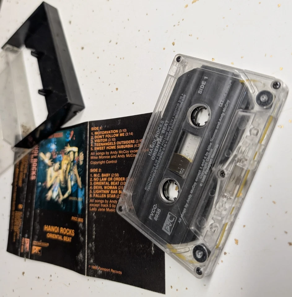 HANOI ROCKS Cassette Tape ORIENTAL BEAT 1988 PASSPORT PVCC 8935 CLEAR TAPE MINT! - Image 2 of 3