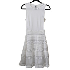 M Missoni White Fit  Flare Knit Dress Size US 2 / IT 38