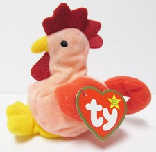 Ty Teenie Beanie Baby "Strut the Rooster" 7 of 12 - 1999  PRISTINE 