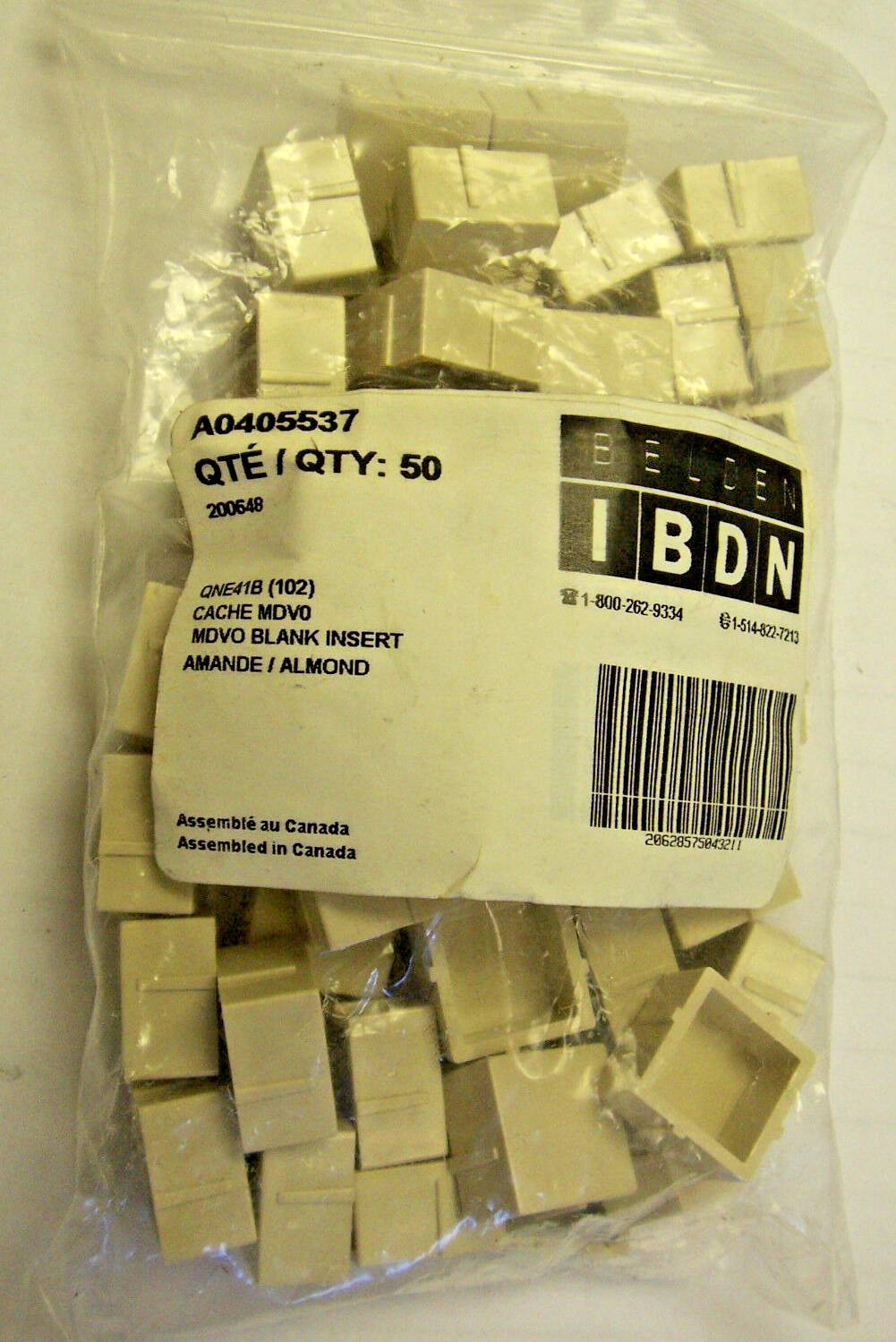 NEW BELDEN IBDN A045537 BLANK INSEERT FILER QTY OF 50 ALMOND COLOR | eBay
