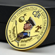 Charles III Golden Challenge Coin England King Commemorative Medal Art Crafts