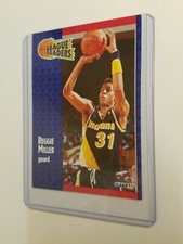 Rare League Leaders 1991 Fleer Indiana Pacers #31 Reggie Miller Basketball Card