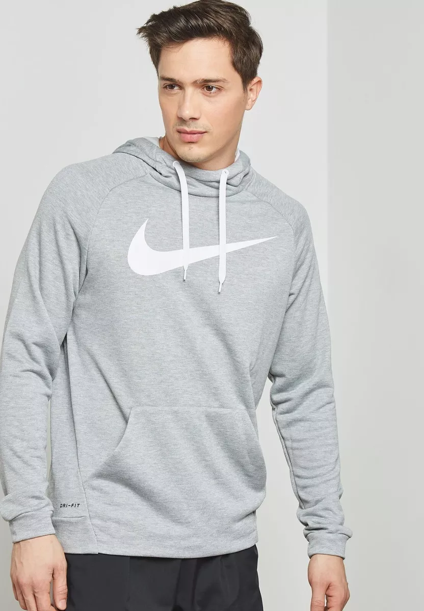 NWT Nike Men s Training DRY Dri Fit big Swoosh pullover hoody SZ M 885818 063