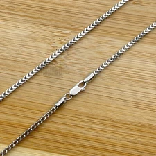 Italian Solid Sterling Silver Franco Chain Necklace Thick 925 Silver Chain 2.5MM