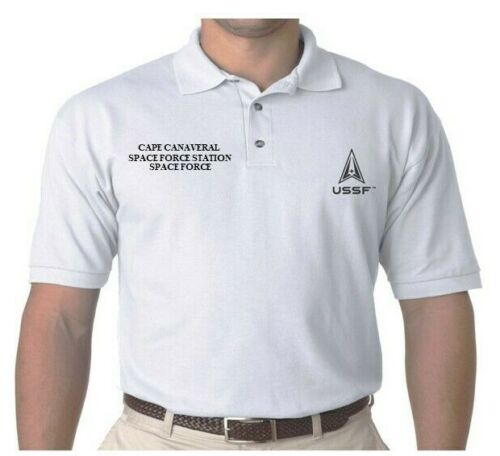 SPACE FORCE SCHRIEVER AIR FORCE BASE COLORADO EMBROIDERED POLO SHIRT - Picture 9 of 10