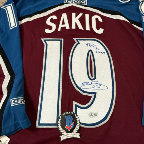 JOE SAKIC SIGNED COLORADO AVS AVALANCE CCM JERSEY BECKETT BAS COA BP70109 - Picture 2 of 5