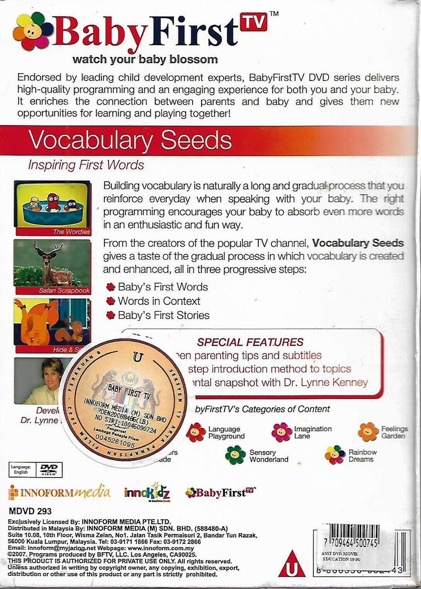 Baby First Language Playground Series DVD Vocabulary Seeds