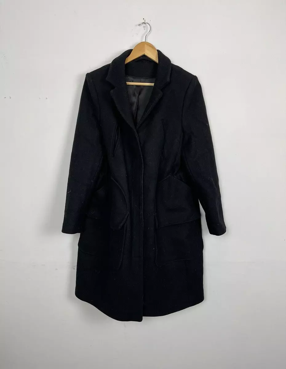 Black wool coat womens uk top