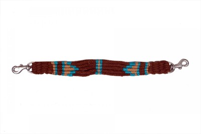 Showman Brown Mohair Wool Multi-Strand Southwest Design Wither Strap
