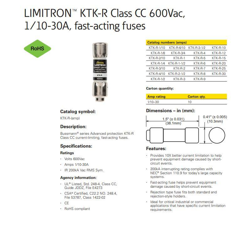 10PCS BUSSMANN KTK-4 KTK4 KTK 4A 600V Fuses Fast Acting Fuse