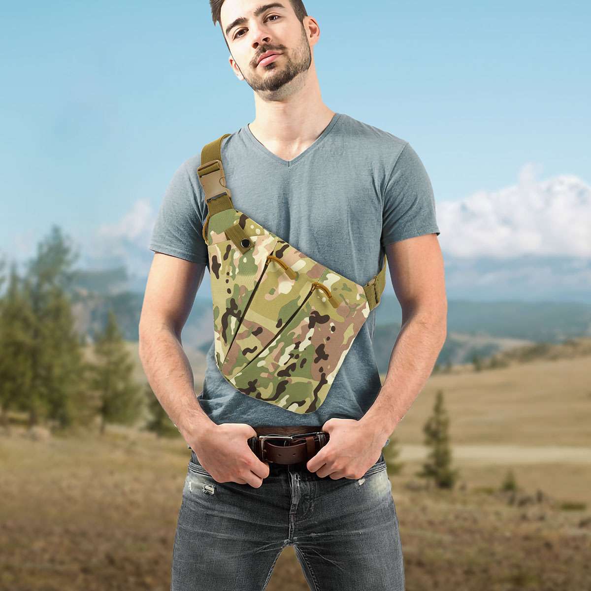 Tactical Sling Pack Tactical Chest Bag Military Trekking Pack EDC
