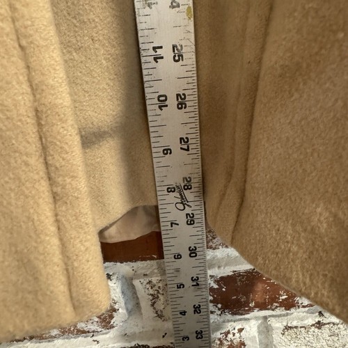 VTG! Marvin Richards Jacket Beige Wool Cashmere Blend Collared Pea Coat L Preppy - Picture 8 of 16
