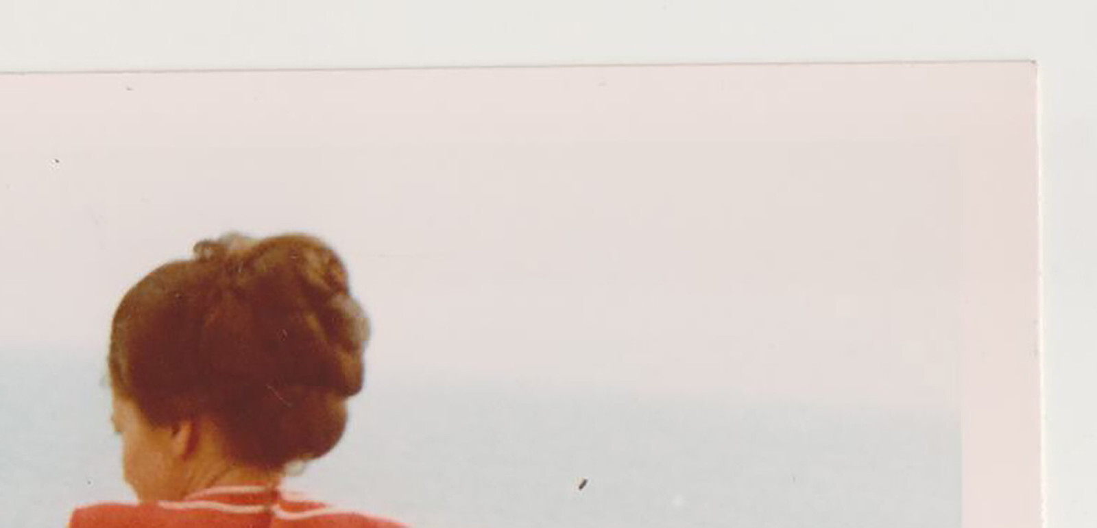 Pretty Young Woman Lady in Red A Mystical Gaze Over the Endless Blue Horizon