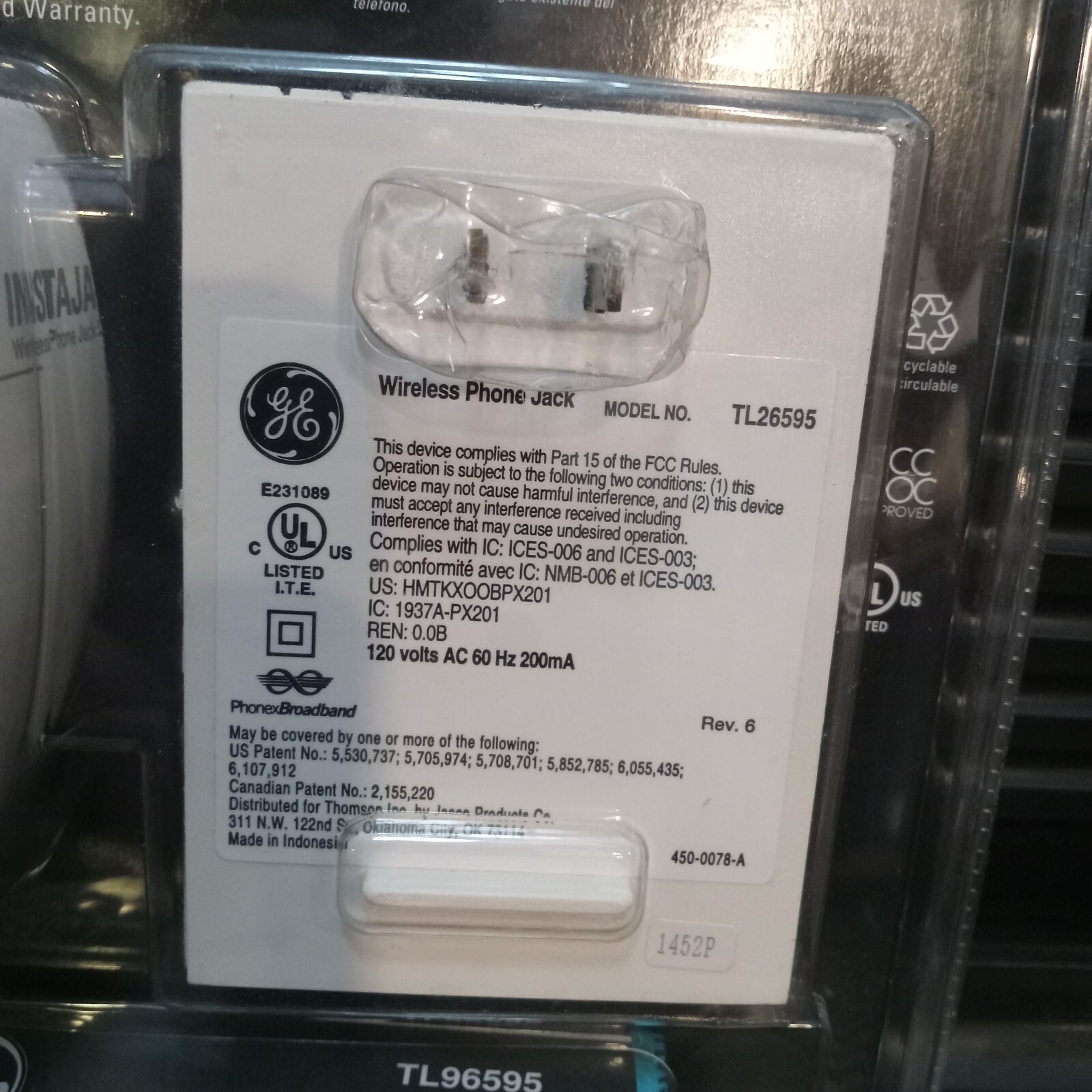 GE InstaJack TL26595 Wireless Home Business Phone Jack System Fax Machine eBay