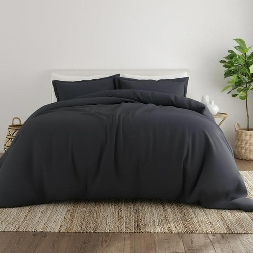 3-Piece Microfiber Duvet Cover Set Soft Hypoallergenic Zipper Pillow Shams New - Picture 2 of 8
