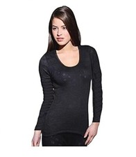 New Ladies THERMAL Long Sleeve SPENCER Vest BLACK 2XL