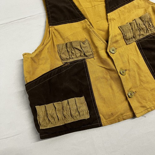 Vintage Red Head Hunting Vest Size L Brown Canvas Game Pouch - Picture 4 of 8