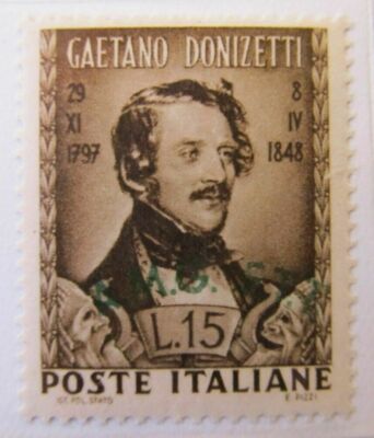 Italy AMG FTT Trieste 1948 Donizetti 15L fine MNH** A16P9F711