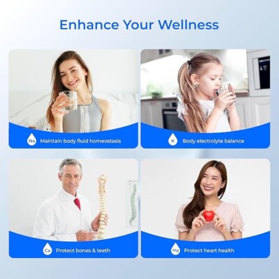 Waterdrop Remineralization Inline Water Filter - 1/4" Quick Connect, Adds Minerals Post-RO
