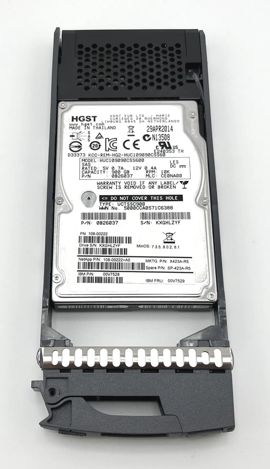 NetApp X423A-R5 900GB 6G SAS 10K SFF (2.5-inch) Hard Drive - 3YR Warranty - Image 3 of 3