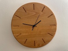 Wanduhr Holz Buche rund