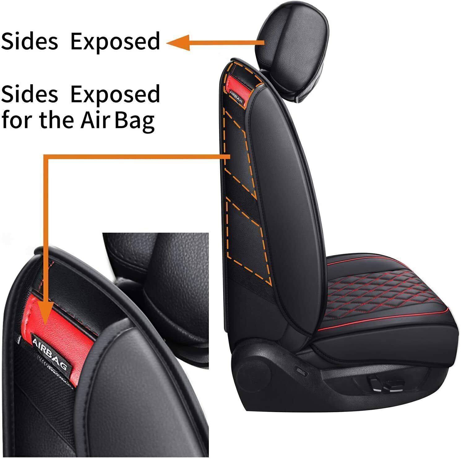 Deluxe Leatherette Car Seat Covers Fits For 20092023 Ford F150 F150