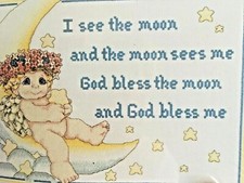 Dreamsicles MOON DANCE Cross stitch kit 113328 8 3/8" x 11 Cherubs Angels