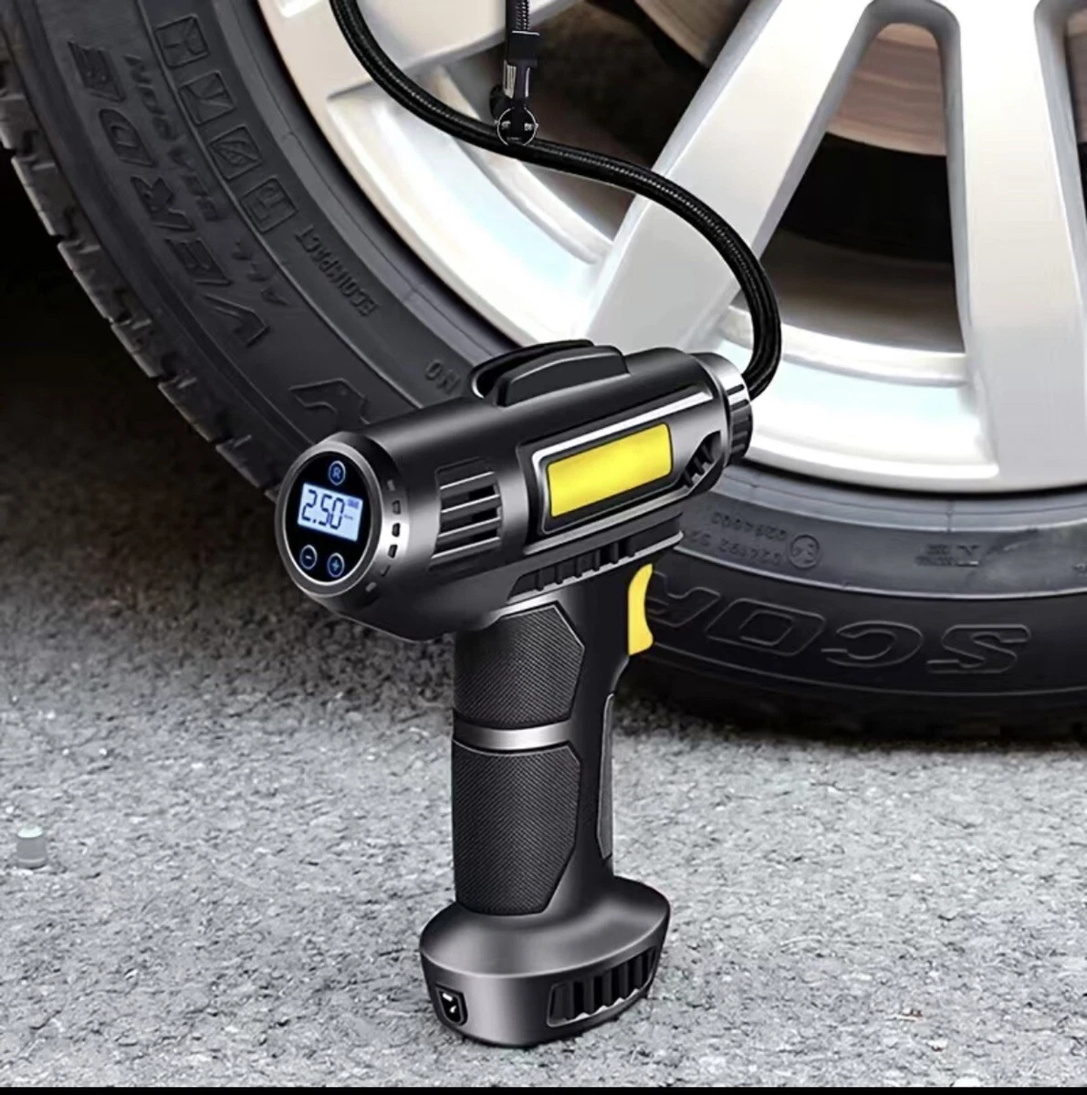 120W Portable Car Air Compressor Handheld Inflatable Tyre Pump