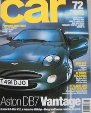 CAR 08/1999 featuring Audi S8, AMG, Subaru, Aston Marin, Reliant Robin, Porsche