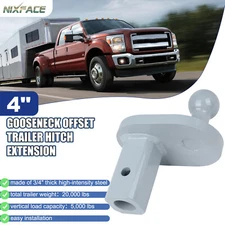 GNXA4085 Heavy Duty 4" Offset Extender W/ 2-5/16" Ball For Gooseneck Hitch steel