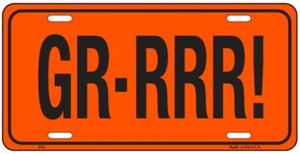 GR-RRR! THE JUDGE GTO EMBOSSED LICENSE PLATE AUTO TAG METAL #2153