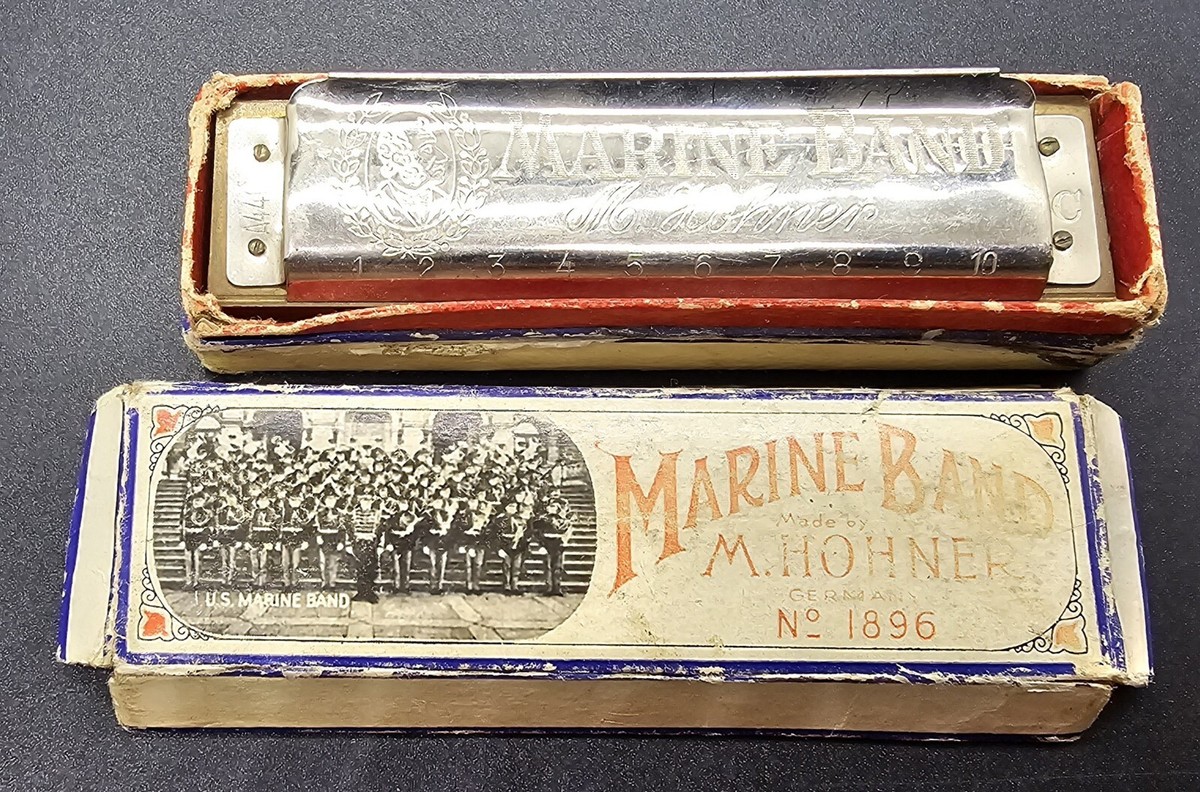 Vintage Hohner Marine Band Harmonica - Etsy ノーチェック ドイツ製