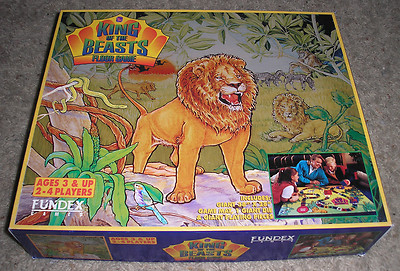 King of the Beasts 1994 Lion/Jungle Floor (Board) Game Fundex COMPLETE/UNPLAYED!
