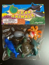 OCEAN ANIMALS 6 PC SET NIP 2"-3" SIZE EACH REALISTIC LOOKING KIDS TOYS