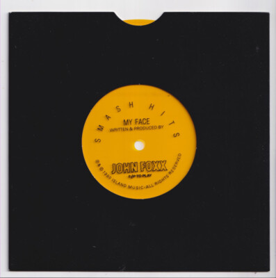 (nZ13) John Foxx, My Face - 1980 - 7'' orange flexi-disc