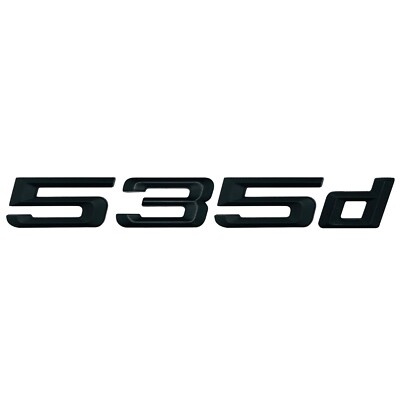 Matt Schwarz 535d Heck Kofferraum Flach Auto Abzeichen Emblem Buchstabe Nummer für BMW