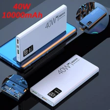 3 USB 10000mAh Power Bank Portable Super Fast Charger External Battery PD 40W US
