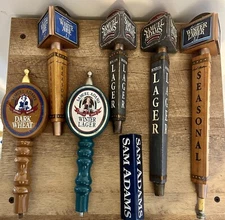 Vintage Samual Adam’s Beer Tap Handles. Set Of 7. 