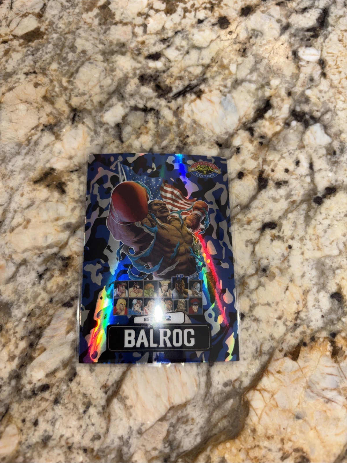 Street Fighter 2: Champion Edition PSA Promo Card Balrog Blue Camo Parallel /100