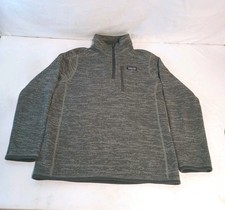 Patagonia Youth Size Large 12 Gray 1/4 Zip Fleece Pullover Sweater Kids Unisex