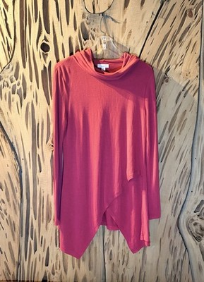 Nurture by Lamaze Soft Red mock neck Asymmetrical Tunic. Size: M