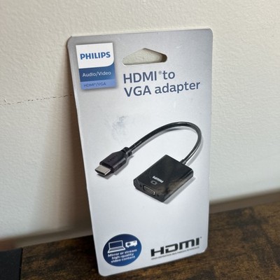 Philips HDMI to VGA Adapter, HDMI Male to VGA Female Adapter for Mac, PC