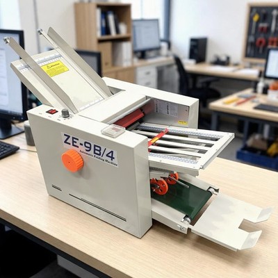 110V Automatic Paper Folding Machine ZE-9B/4 Speed Adjustment Paper Folder