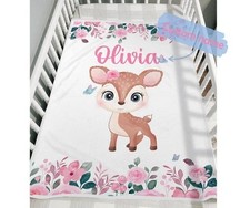 Personalized Custom Blanket, Baby Girl Blanket, Name Blanket, Girl Blanket Gift
